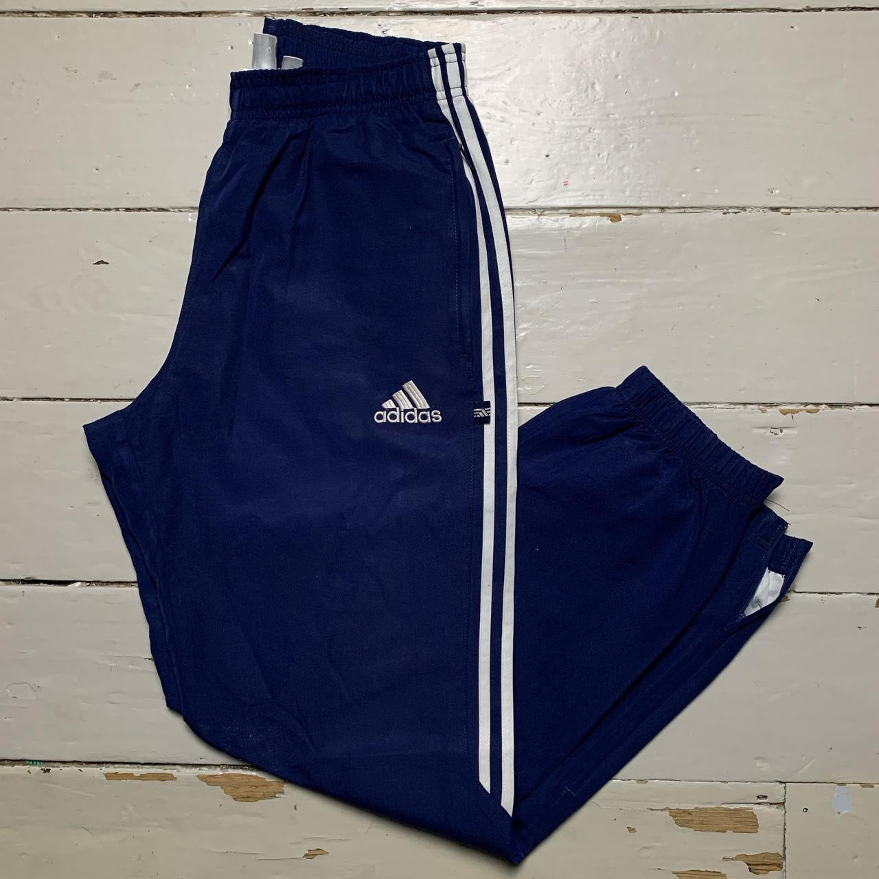 Adidas Baggy Navy Shell Bottoms (Medium)