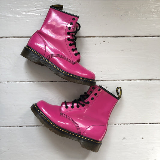 Dr Martens Pink Patent Boots (UK 5)