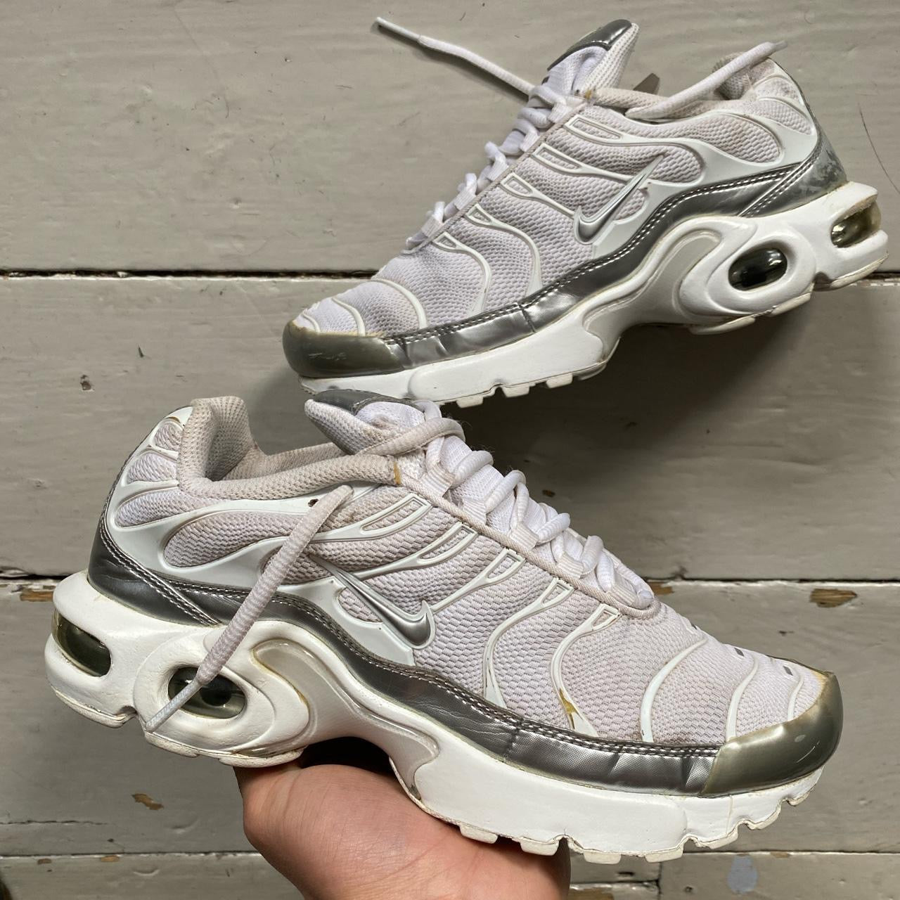 Nike TN Air Max Plus White and Silver (UK 5)