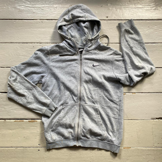 Nike Swoosh Light Grey Hoodie (Small)