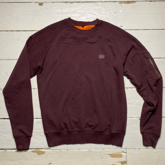 Alpha Industries Jumper Burgundy (Small)