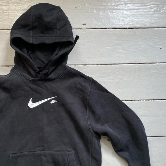 Nike Centre Swoosh Black Hoodie (Small)