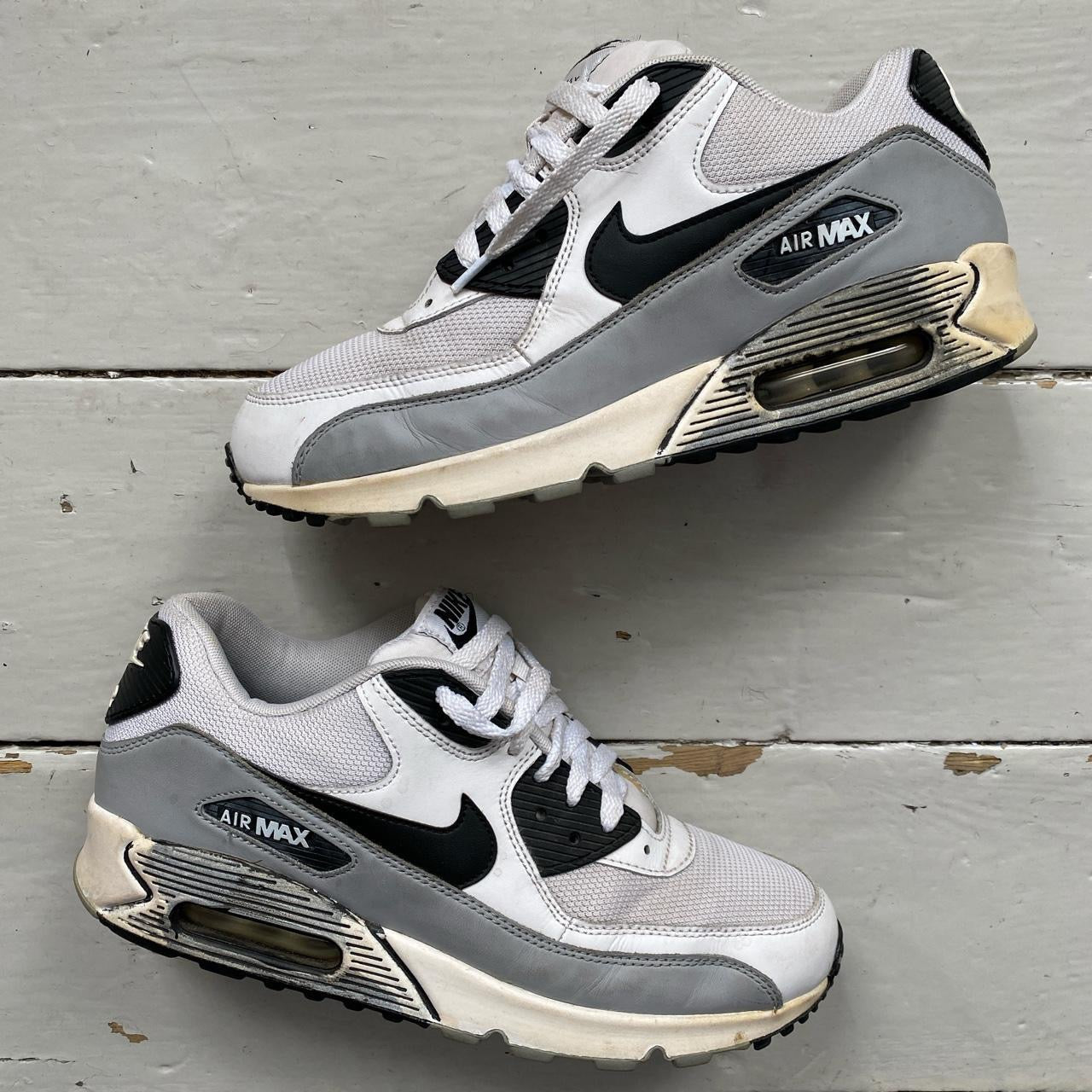 Nike Air Max 90 White Grey and Black (UK 9)