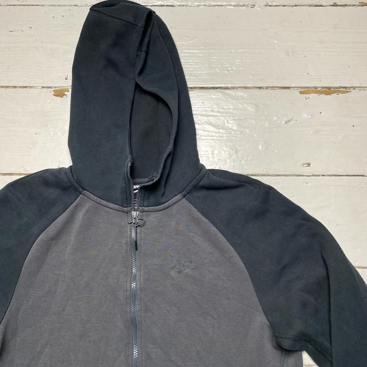 Nike Tech Fleece Hoodie Grey and Black (Medium)