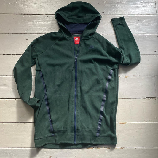 Nike Tech Fleece Long Green Hoodie (Large)