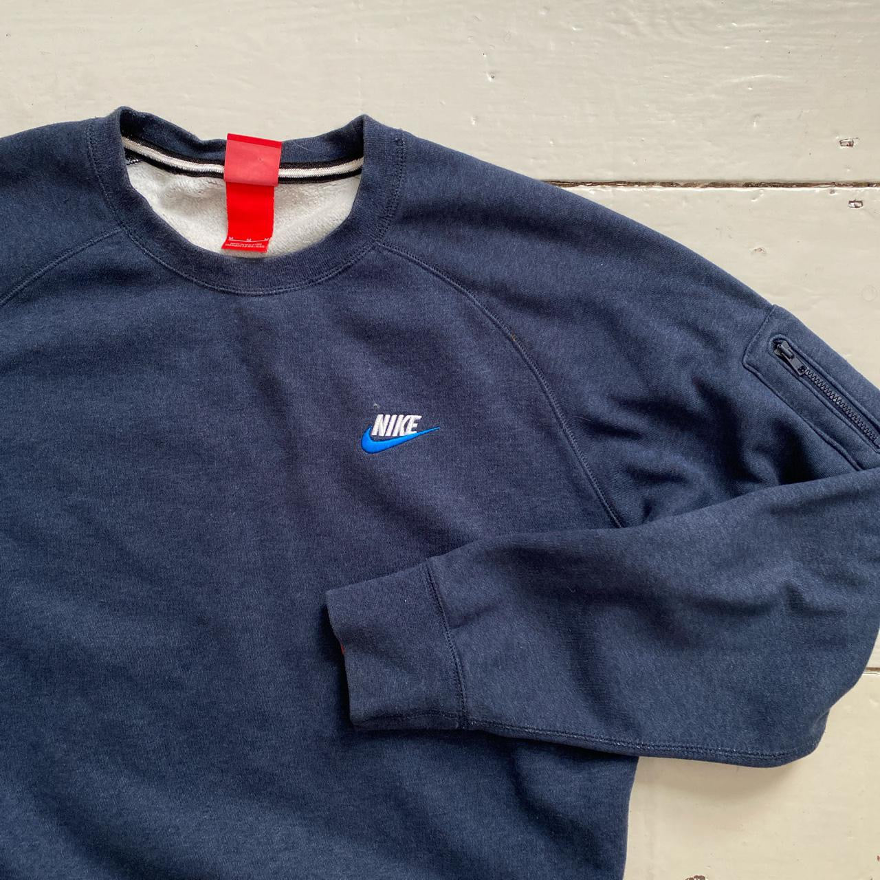 Nike Club Swoosh Navy Sweatshirt (Medium)