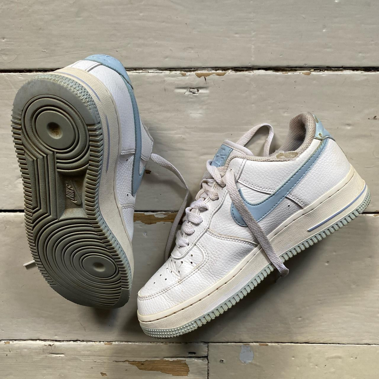 Nike Air Force 1 White and Blue (UK 5)