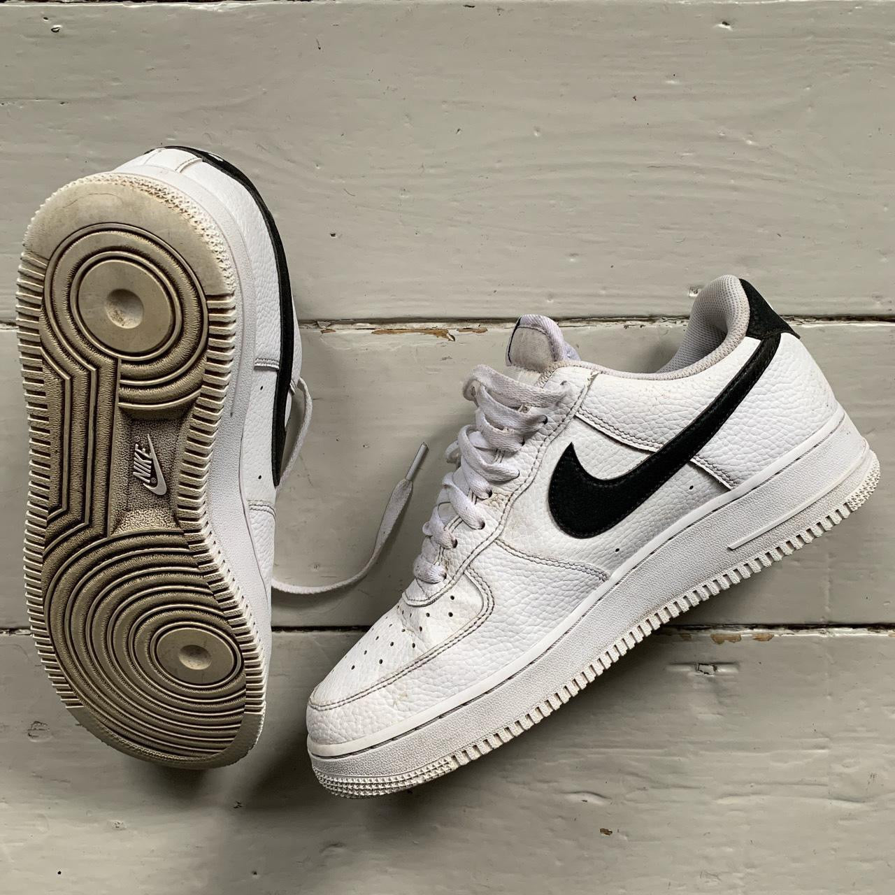 Nike Air Force 1 White and Black (UK 8)