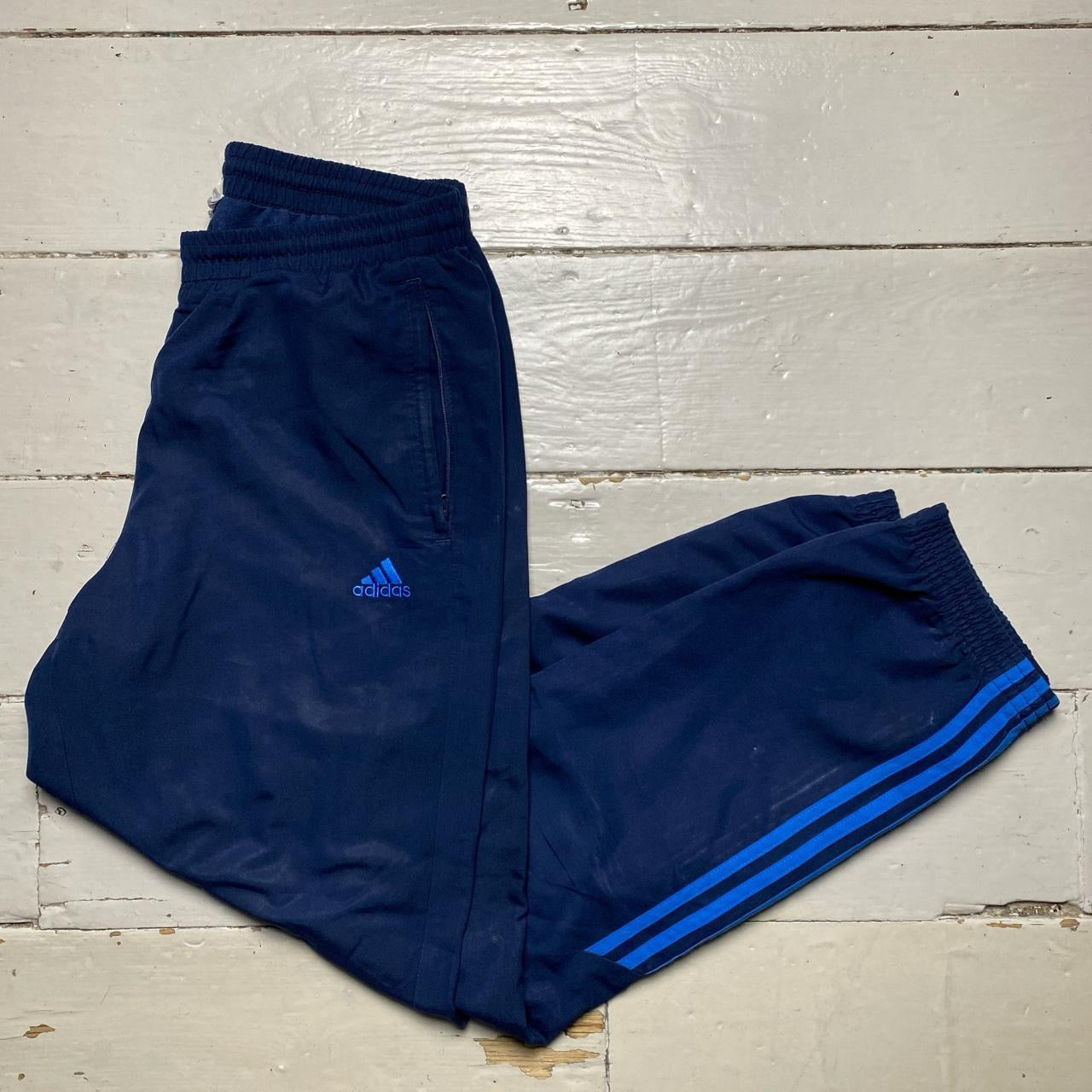Adidas Baggy Navy Shell Bottoms (Large)
