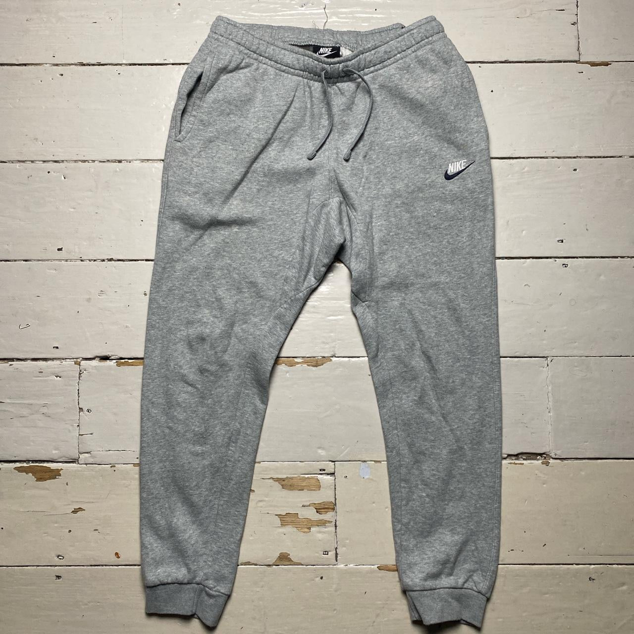 Nike Swoosh Grey and White Joggers (Medium)