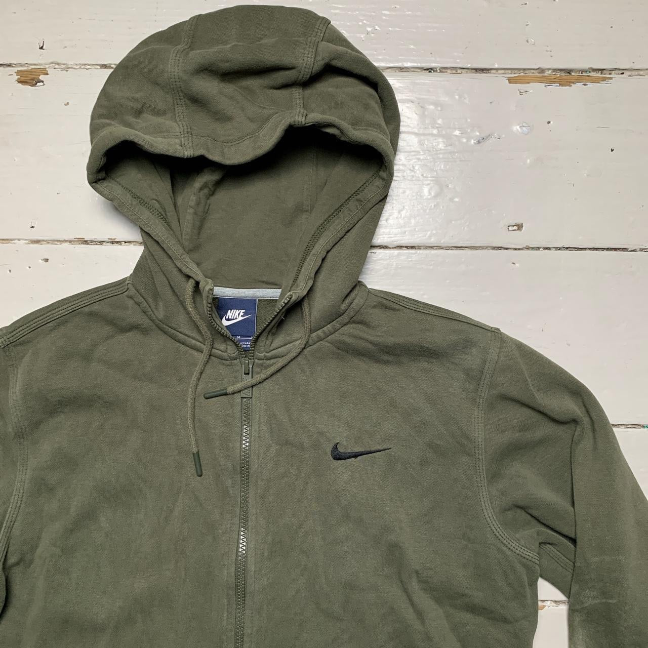 Nike Swoosh Khaki Hoodie (Medium)