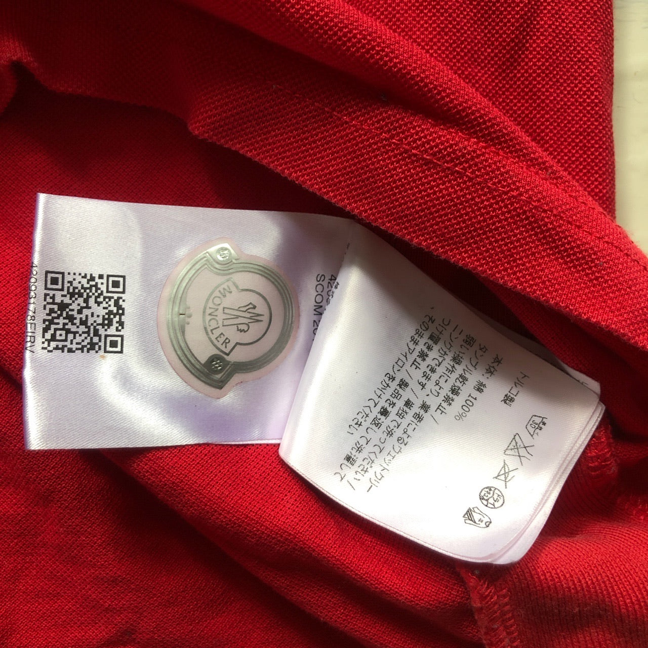 Moncler Womens Red Polo (L)