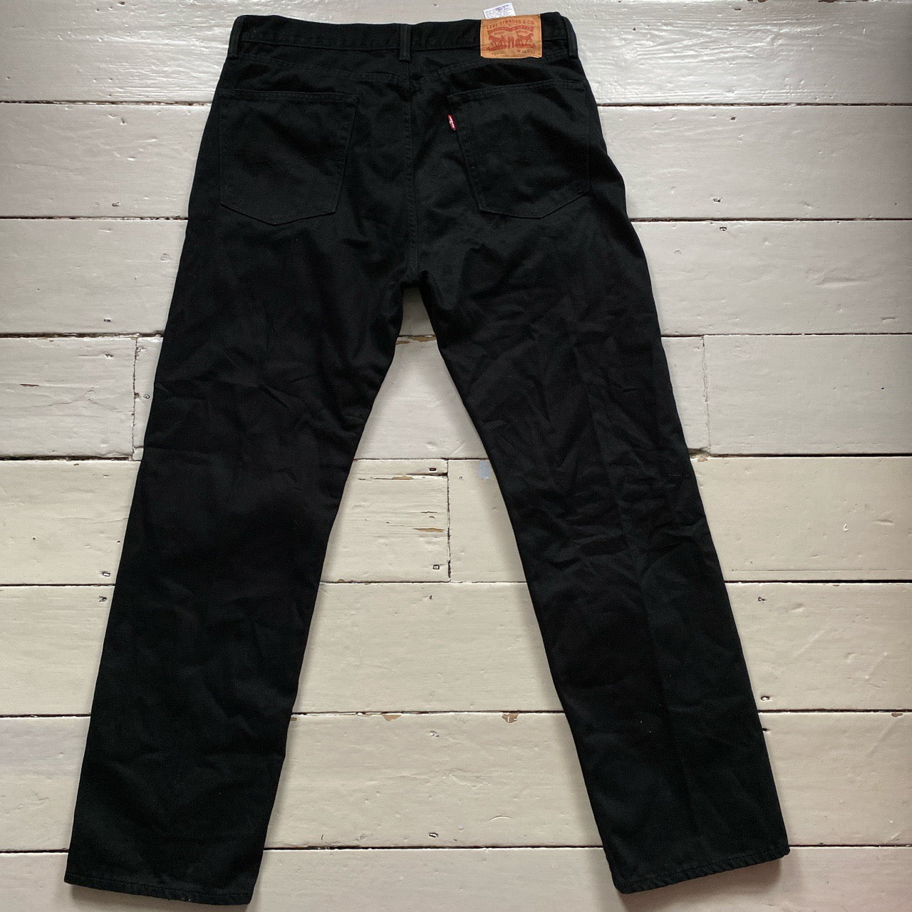 Levis 751 Black Straight Jeans (36/32)