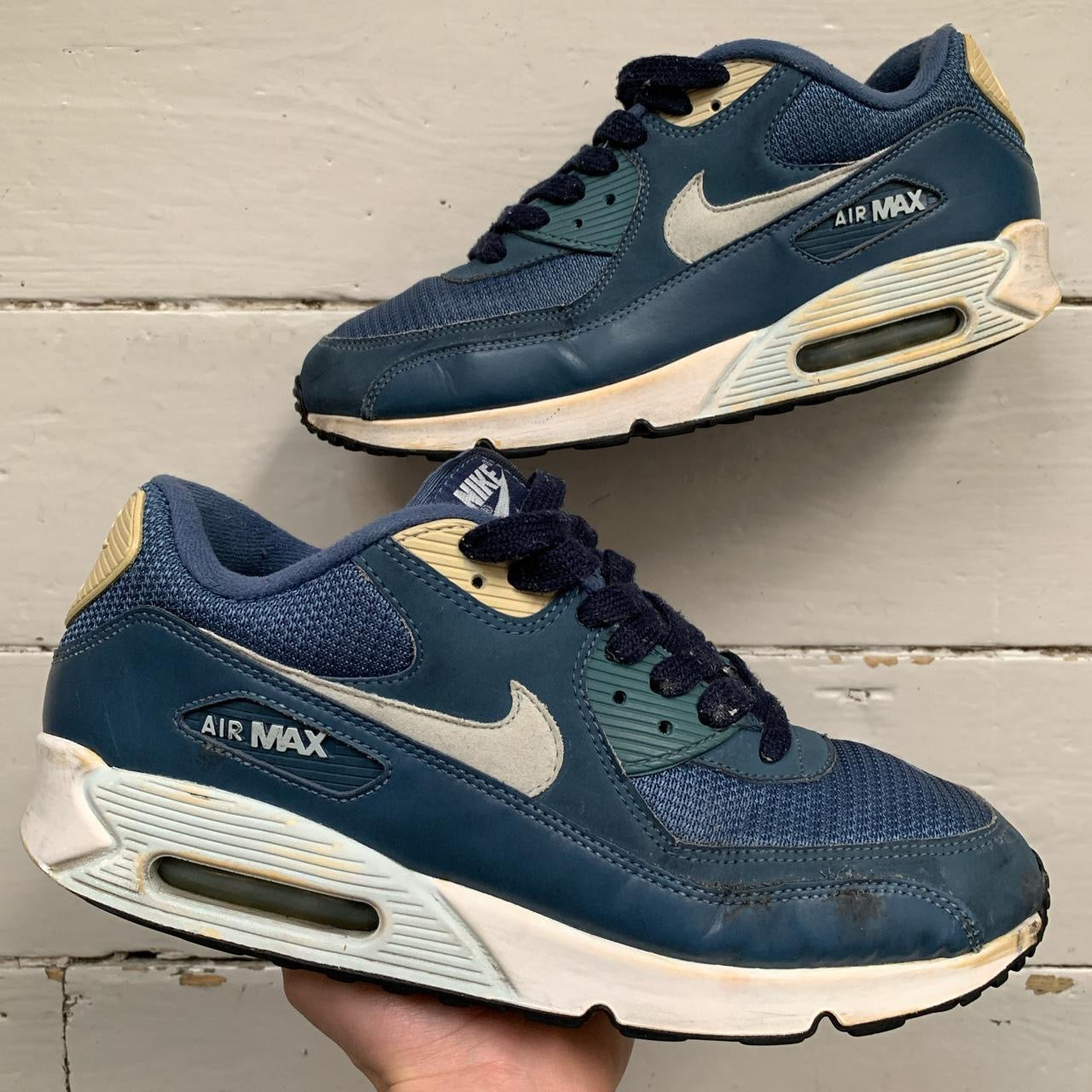 Nike Air Max 90 Blue and White (UK 10.5)