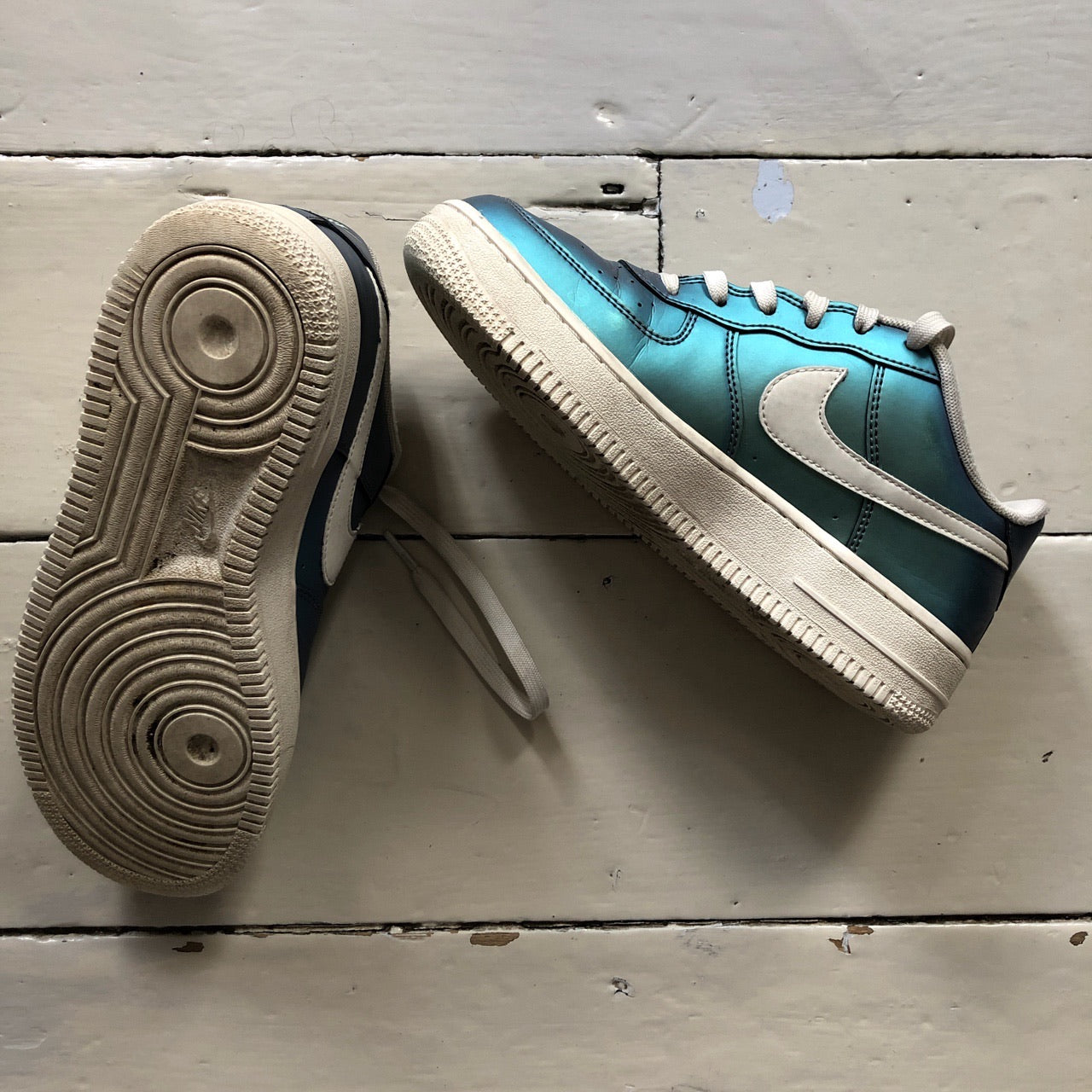 Nike Air Force 1 Iridescent Monochrome Blue (UK 5)