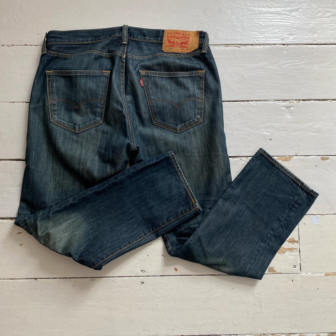 Levis 501 Navy Jeans (34/28)