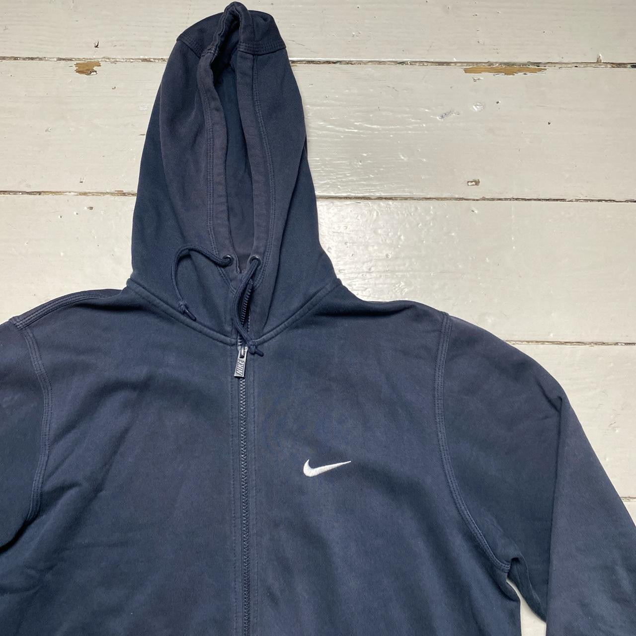 Nike Swoosh Navy Hoodie (Large)