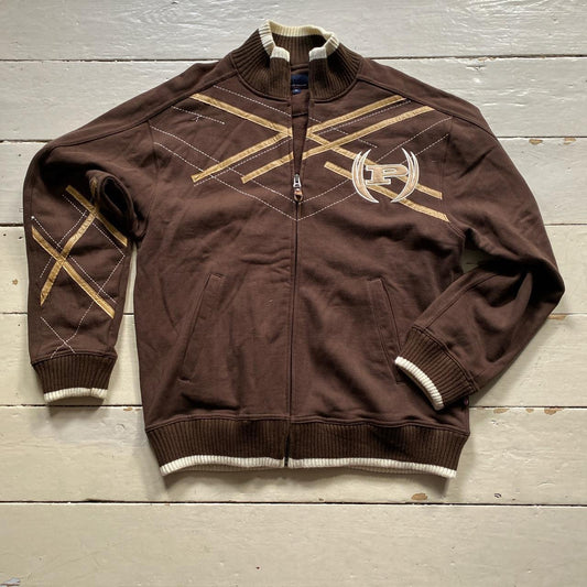 Phat Farm Vintage brown Zip Jumper (XL)