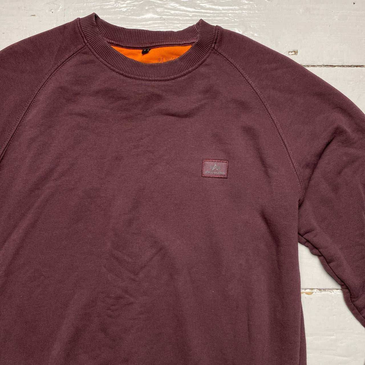 Alpha Industries Jumper Burgundy (Small)