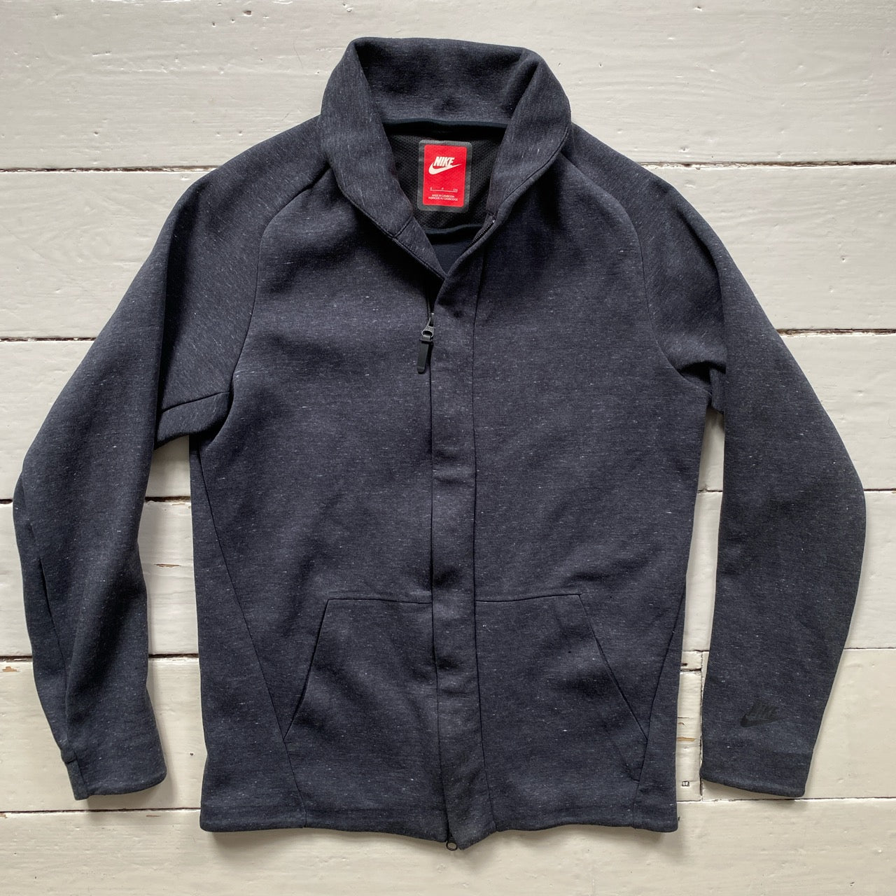 Nike Tech Fleece Grey Zip Jumper (Small)