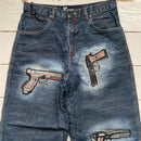 Focus Vintage Gun Embroidery Jeans (35/35)