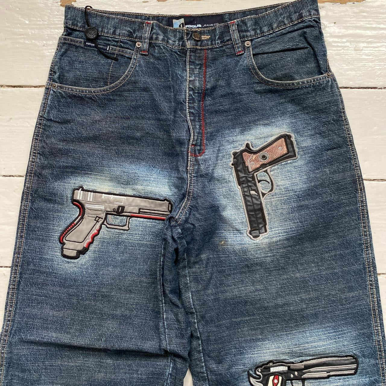 Focus Vintage Gun Embroidery Jeans (35/35)