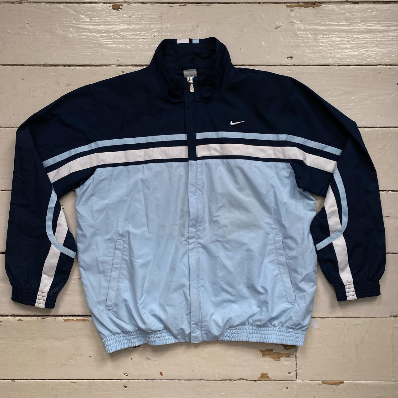 Nike Vintage Blue Shell Track Jacket (Large)