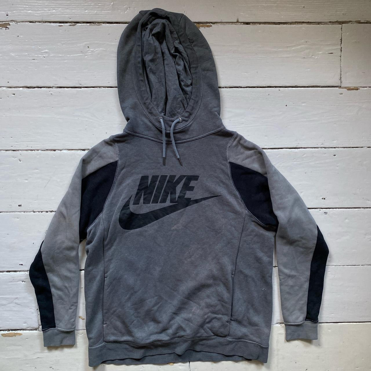 Nike Big Swoosh Grey Hoodie (Small)