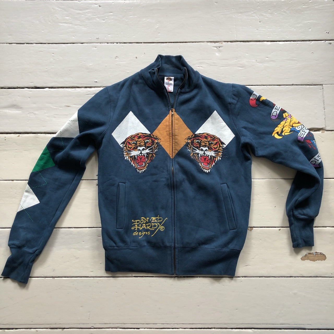 Ed Hardy Tiger Zip Sweatshirt (Large)