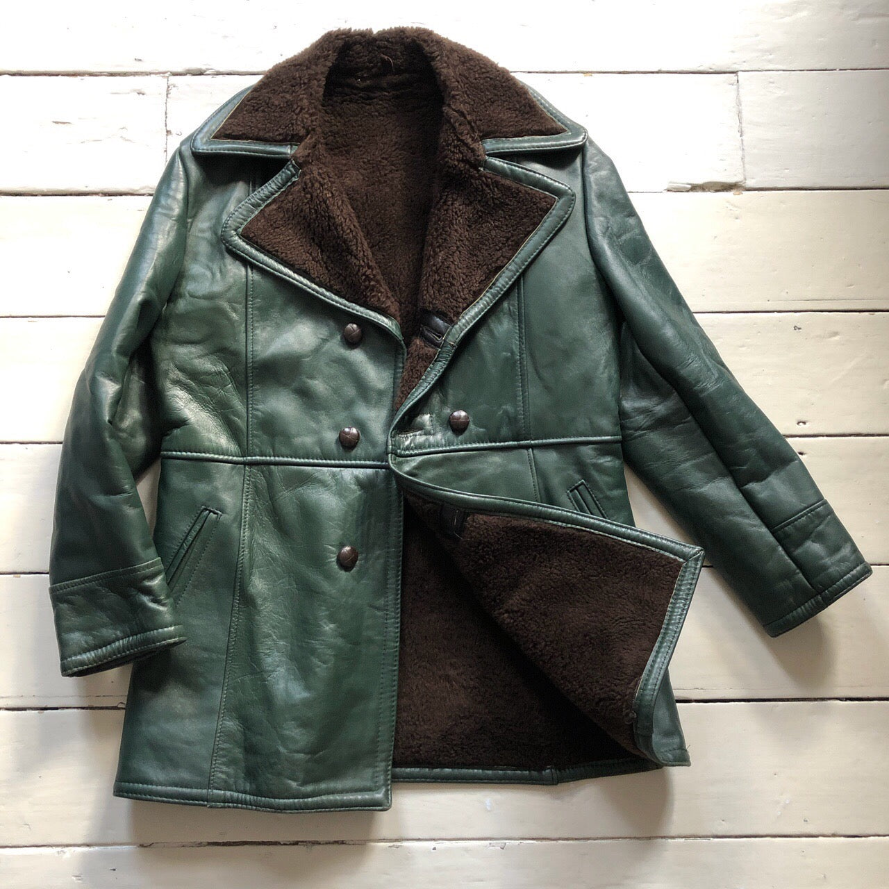 leather sheepskin coat