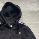 Adidas Black and White Towelling Hoodie (UK 6)