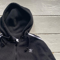Adidas Black and White Towelling Hoodie (UK 6)