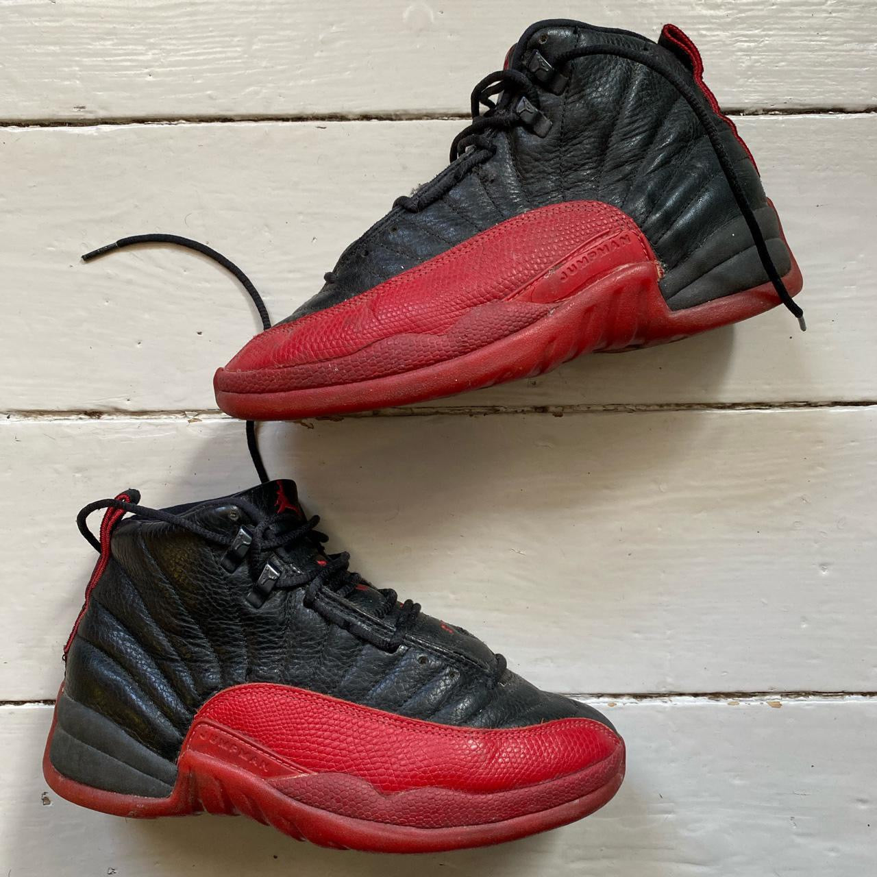 Jordan 12 Flu Game Black and Red (UK 7)