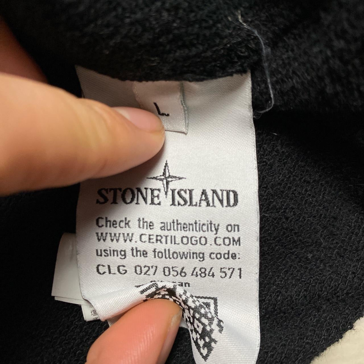 Stone Island Black Hoodie (Large)