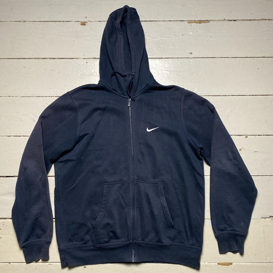 Nike Swoosh Navy Hoodie (Large)