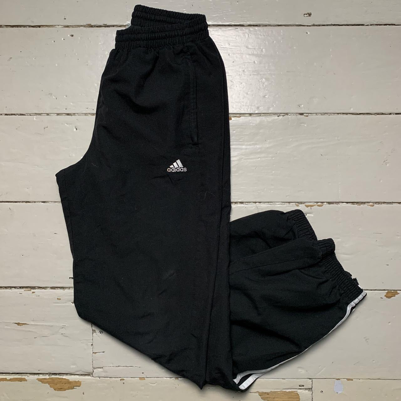 Adidas Black and White Shell Bottoms (XS)