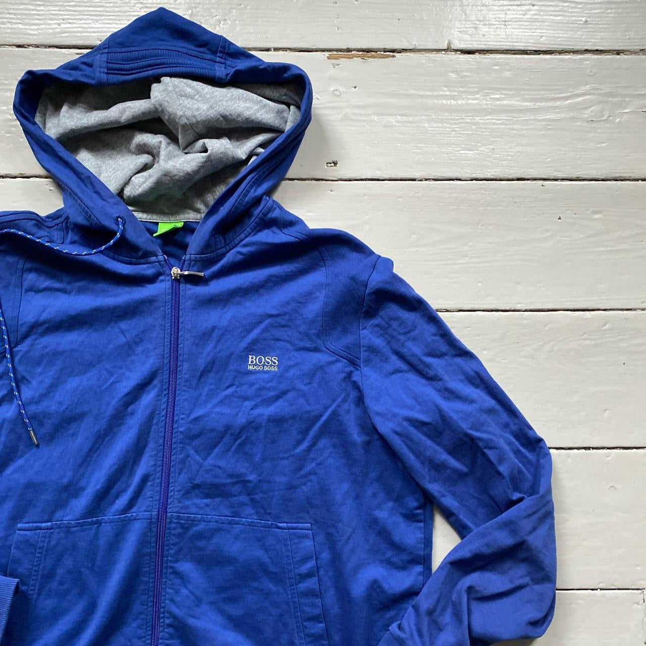 Hugo Boss Blue Zip Hoodie (XL)