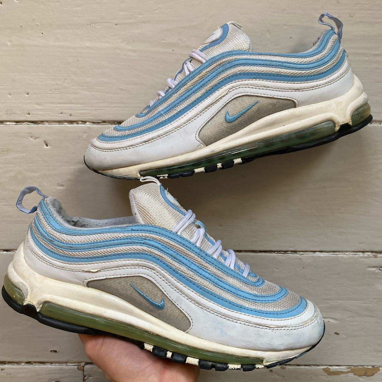 Nike Air Max 97 Light Blue and White (UK 9)