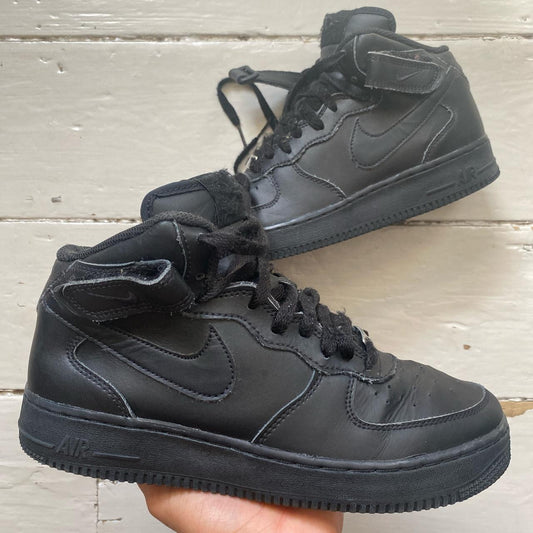 Nike Air Force 1 Mid Black (UK 6)
