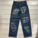 Focus Vintage Gun Embroidery Jeans (35/35)