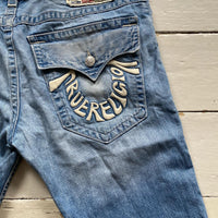 True Religion Stitch Spellout Shorts (34W)