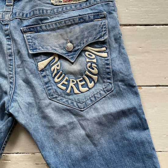 True Religion Stitch Spellout Shorts (34W)