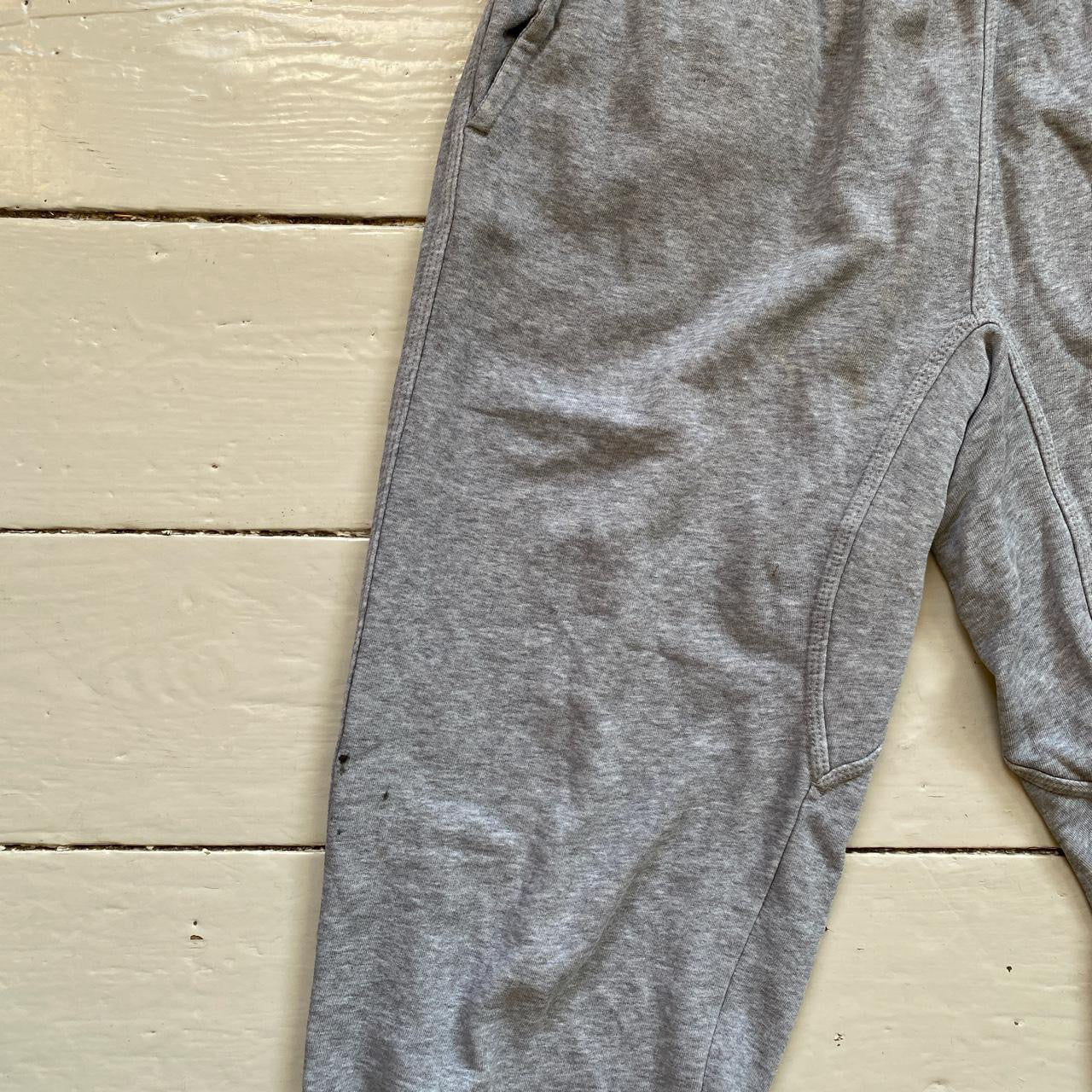 Nike White Swoosh Grey Joggers (Medium)