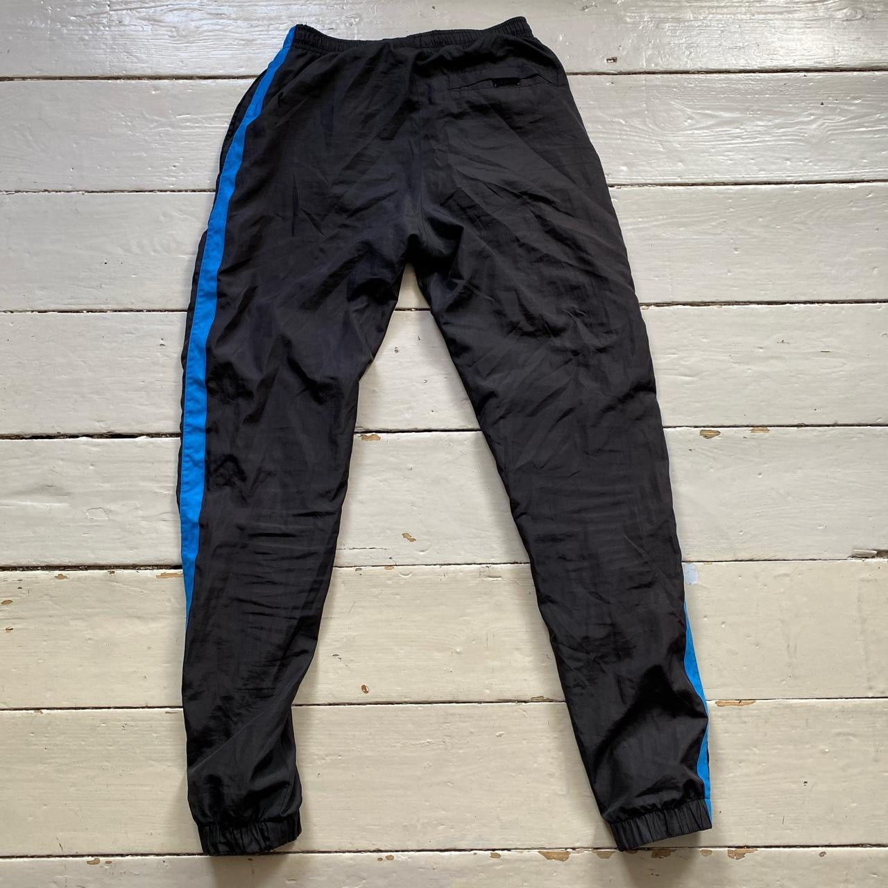 Nike Swoosh Black and Blue Shell Bottoms (Small)