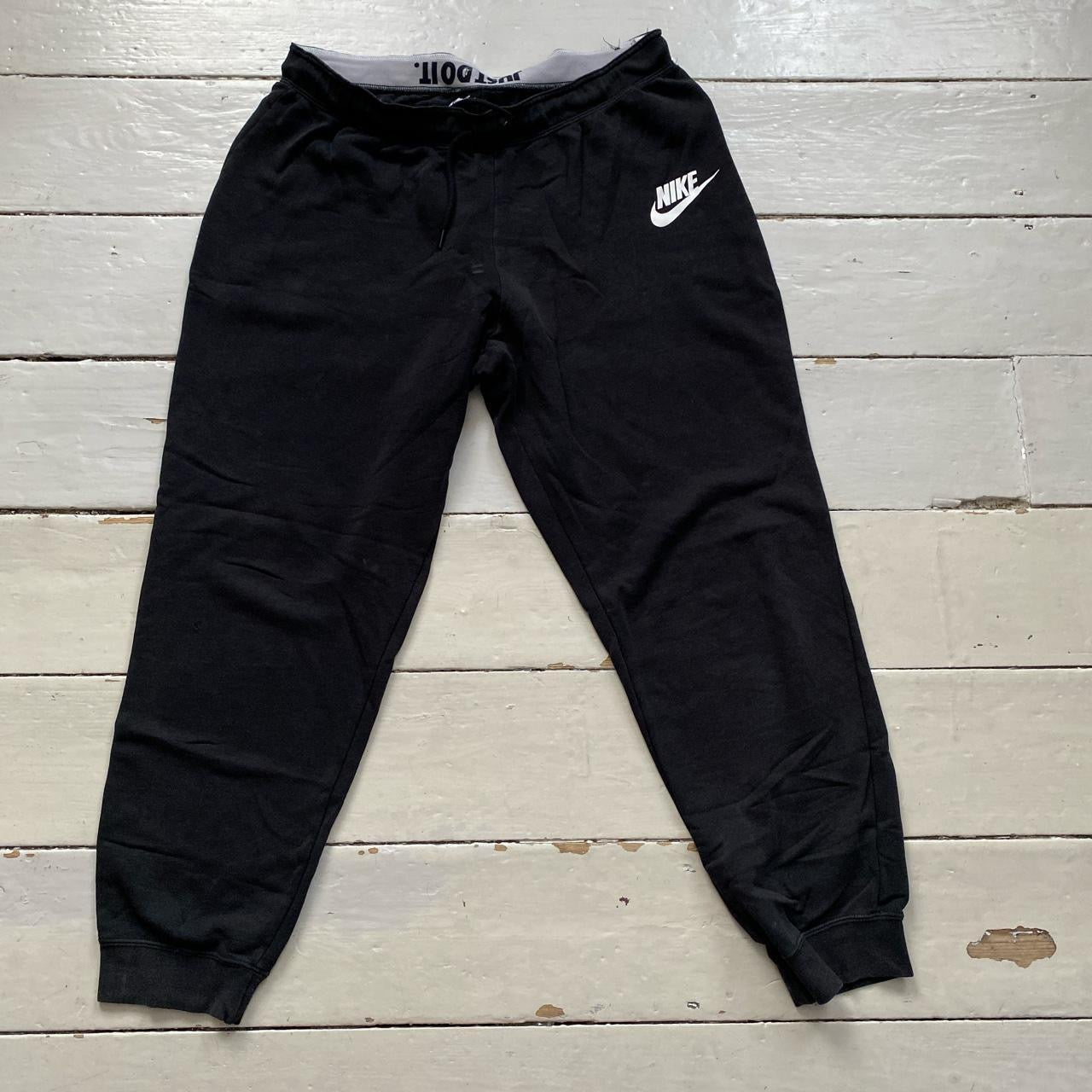 Nike Swoosh Black and White Joggers (XL)