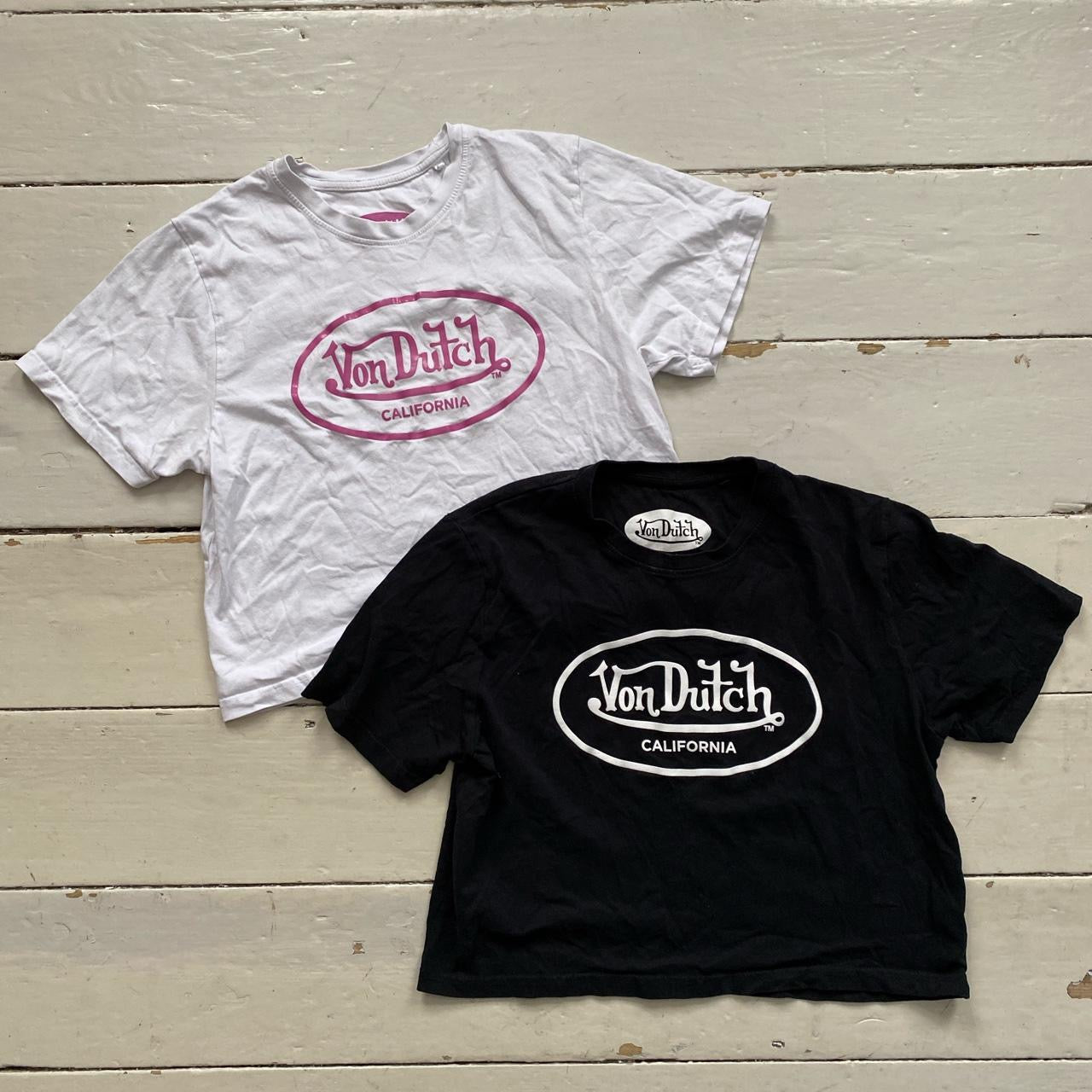 Von Dutch Crop Top T Shirts (Size 12’s)