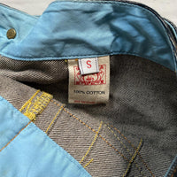 Evisu Swoosh Vintage Pleated Denim Skirt (Small)