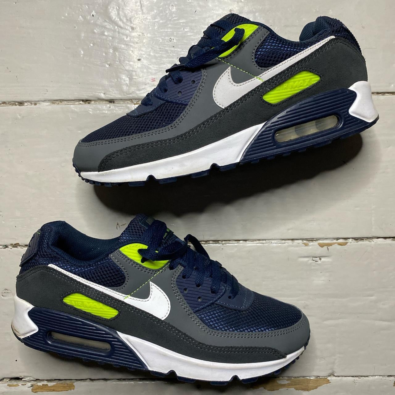 Nike Air Max 90 Grey Navy and Green (UK 9)