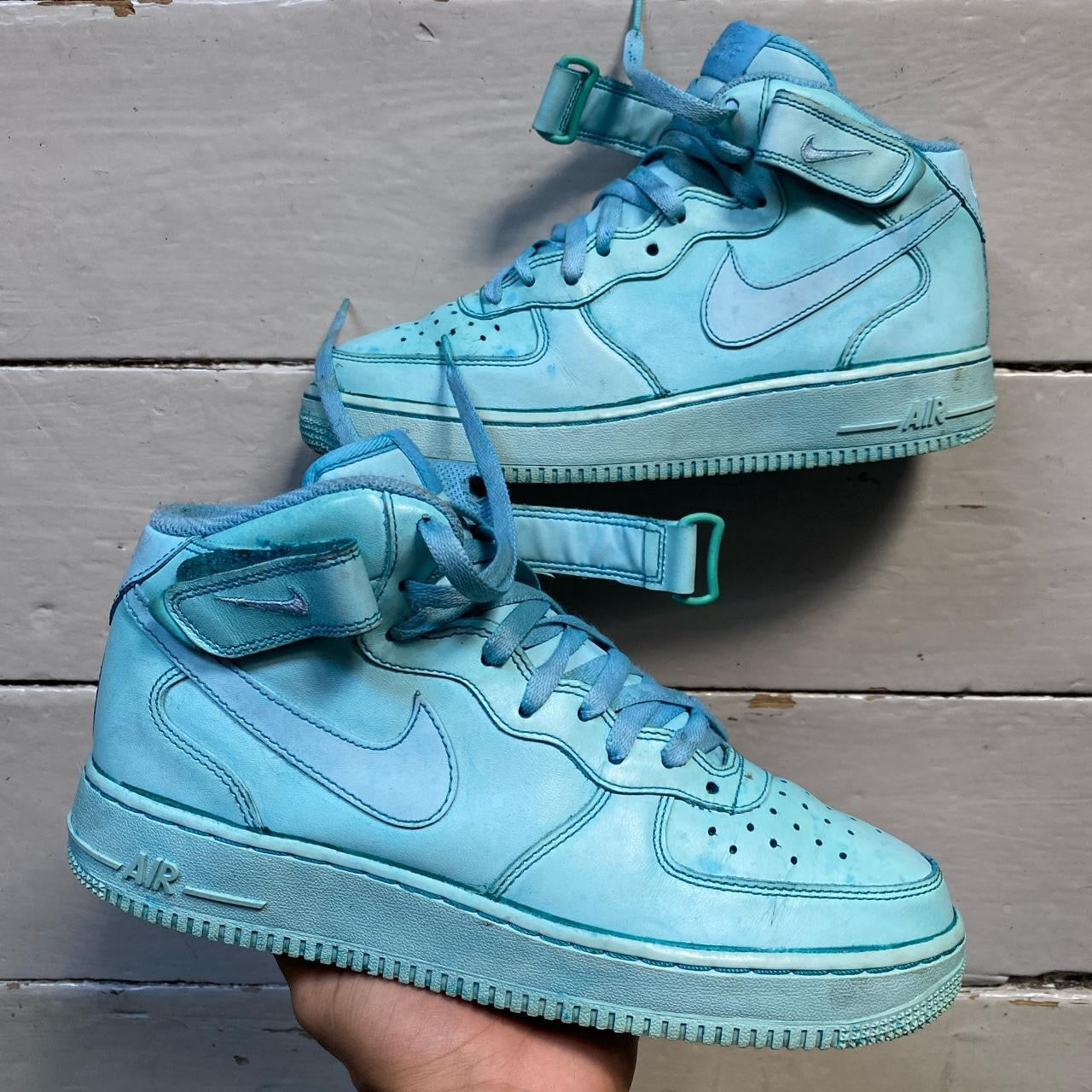 Nike Air Force 1 Mid Light Blue Dye (UK 7.5)