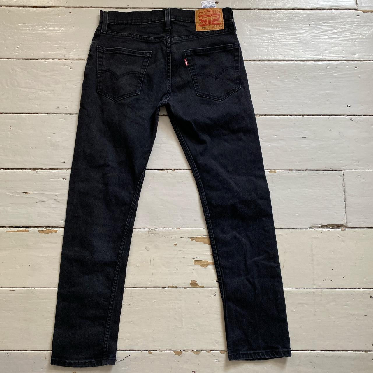 Levis 502 Slim Black Jeans (29/28)